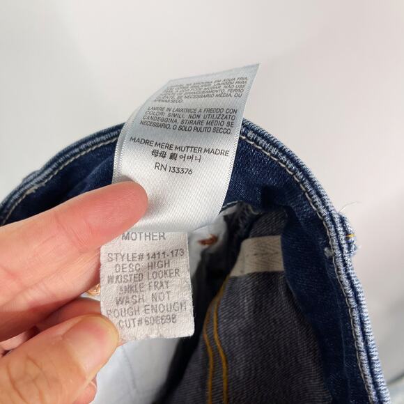 Mother Womens Size 24 High Waisted Looker Ankle Fray Jeans Not Rough Enough - Picture 11 of 12